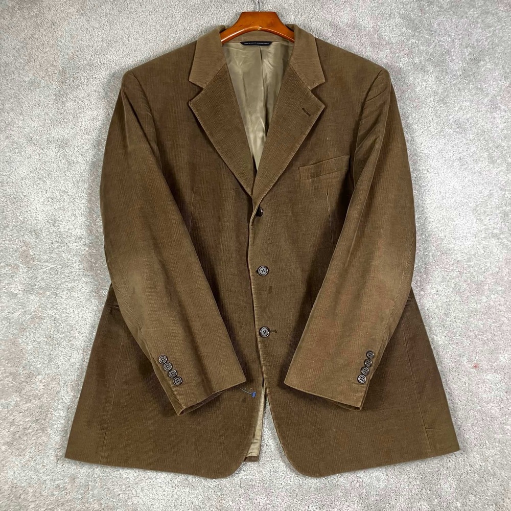 Brooks Brothers Sport Coat Mens 42R Brown Corduroy 3-Button Blazer USA Made